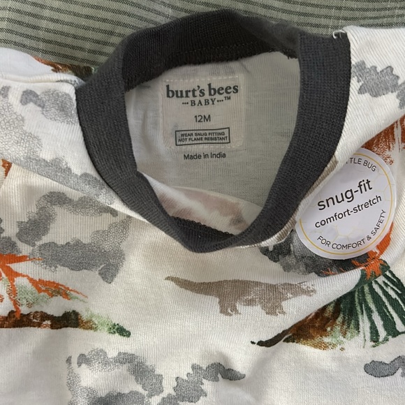 Burt’s Bees Long Sleeve 2 Piece Pajamas Size 12 months - Picture 3 of 5